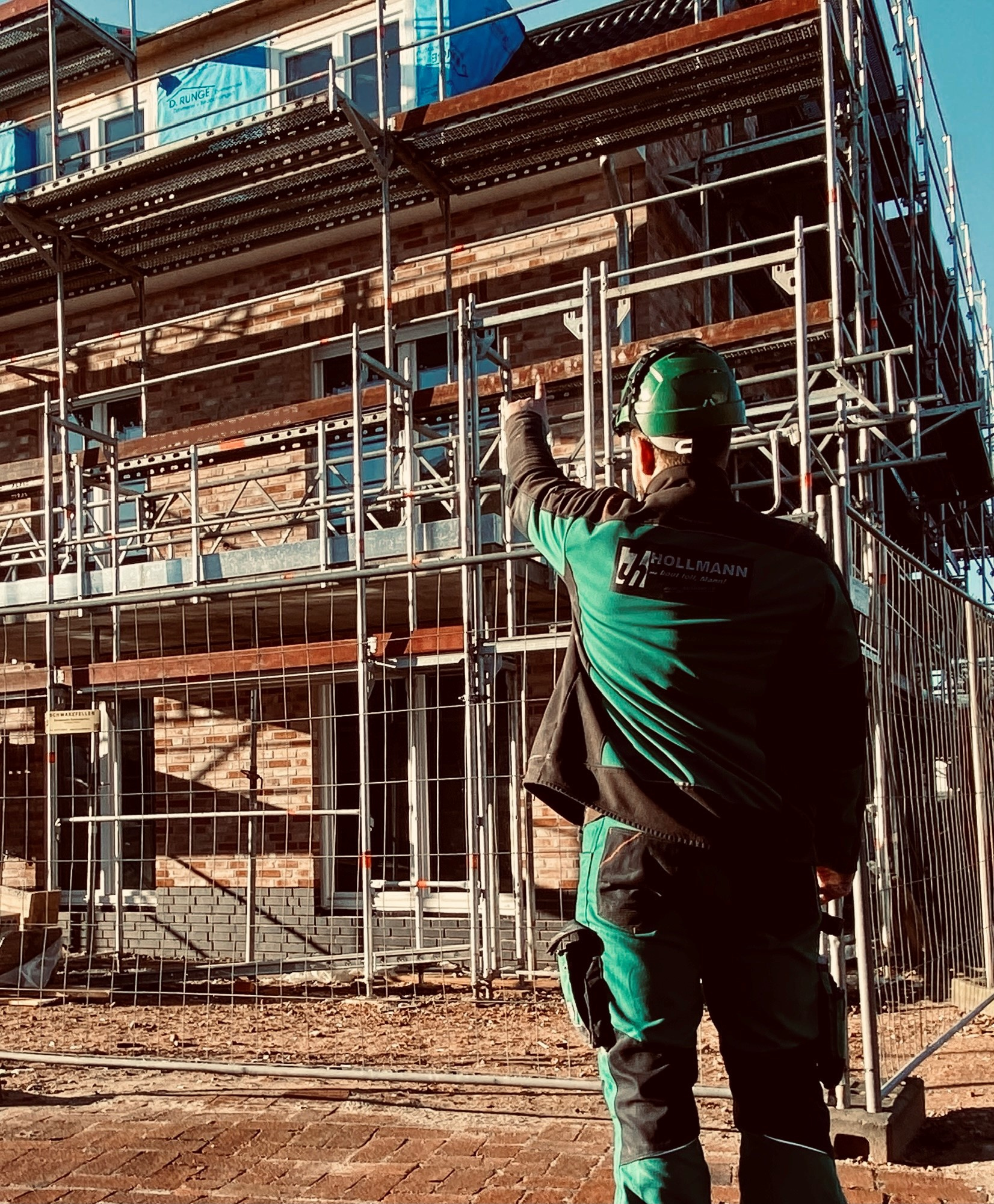 Betonarbeiten auf einer Hollmann-Baustelle